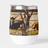 Groep van Longhorns die in Gebied Noodlijdend Hout (Rechts)