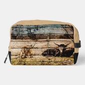 Groep van Longhorns die in Gebied Noodlijdend Hout Toilettasje (Achterkant)