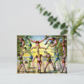 Groep van Mannelijke Acrobaten Briefkaart (Staand voorkant)