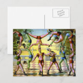 Groep van Mannelijke Acrobaten Briefkaart (Voorkant / Achterkant)