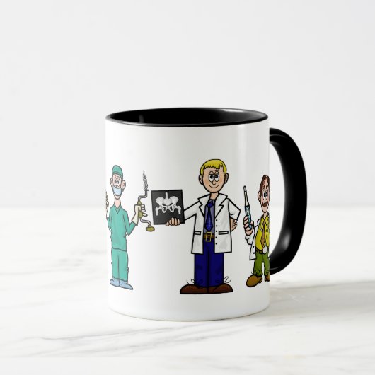 Groep van mannelijke artsen Koffie-Mok Mok (Voorkant rechts)