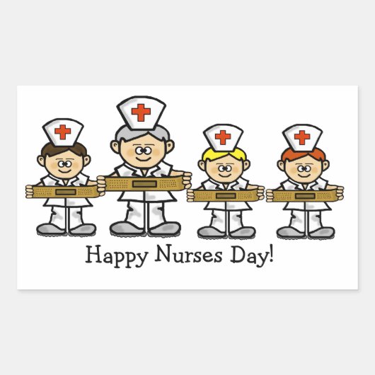 Groep van Mannelijke Verpleegkundigen Stickers of (Voorkant)