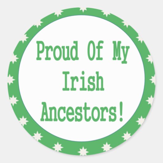 Groep van mijn Ierse voorouders Ronde Sticker (Voorkant)