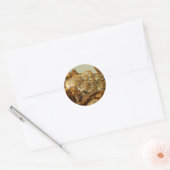 Groep van Mongoolse Gerbils Meriones Unguiculatus Ronde Sticker (Envelop)