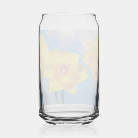 Groep van narcissen gouden medaille bloemen blikvorm glas (Voorkant)