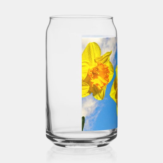 Groep van narcissen gouden medaille bloemen blikvorm glas (Links)
