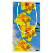 Groep van narcissen gouden medaille bloemen klein cadeauzakje (Voorkant)