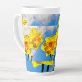 Groep van narcissen gouden medaille bloemen latte mok (Linkerhoek)