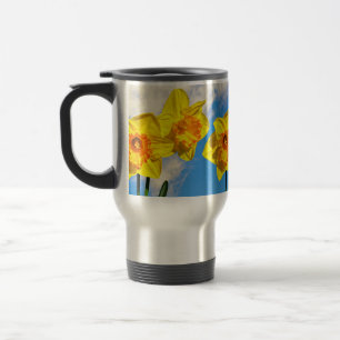 Groep van narcissen gouden medaille bloemen reisbeker