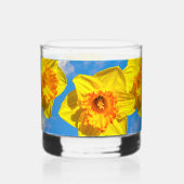 Groep van narcissen gouden medaille bloemen whisky glas (Achterkant)