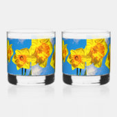 Groep van narcissen gouden medaille bloemen whisky glas (Links)