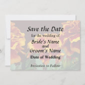Groep van Oranje goudsbloemen met gele tips Save The Date (Voorkant)