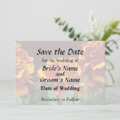 Groep van Oranje goudsbloemen met gele tips Save The Date (Staand voorkant)