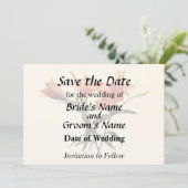 Groep van oranje lelies save the date (Staand voorkant)
