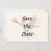 Groep van oranje lelies save the date (Achterkant)