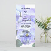 Groep van Paarse Pansies en het programma voor het Programmakaart (Staand voorkant)