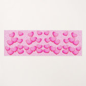 Groep van  schoppen van roze Stippen Yogamat (Voorkant (horizontaal))