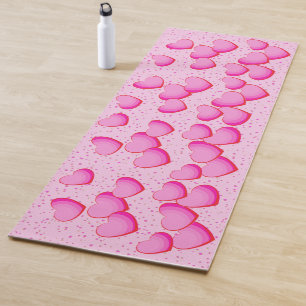 Groep van schoppen van roze Stippen Yogamat