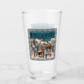 Groep van Singers Musicians op Street Corner Lijst Glas (Voorkant)