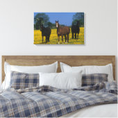 Groep van Thoroughbred Horses Canvas Afdruk (Insitu (Slaapkamer))