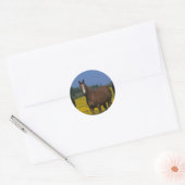 Groep van Thoroughbred Horses Ronde Sticker (Envelop)