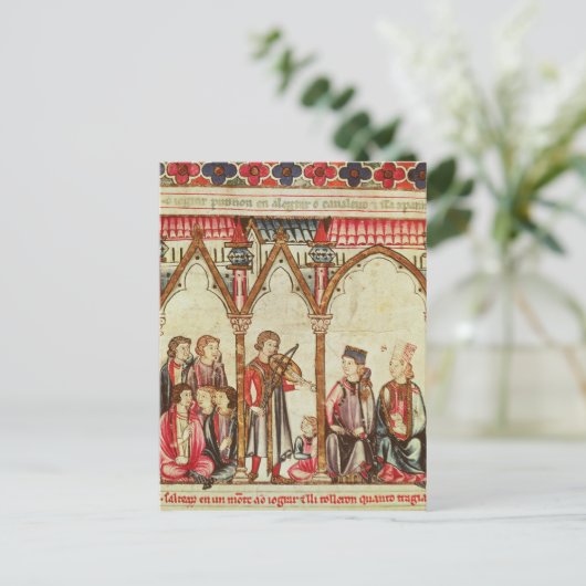 Groep van Troubadours Briefkaart (Staand voorkant)