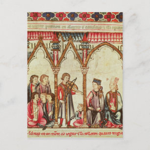 Groep van Troubadours Briefkaart