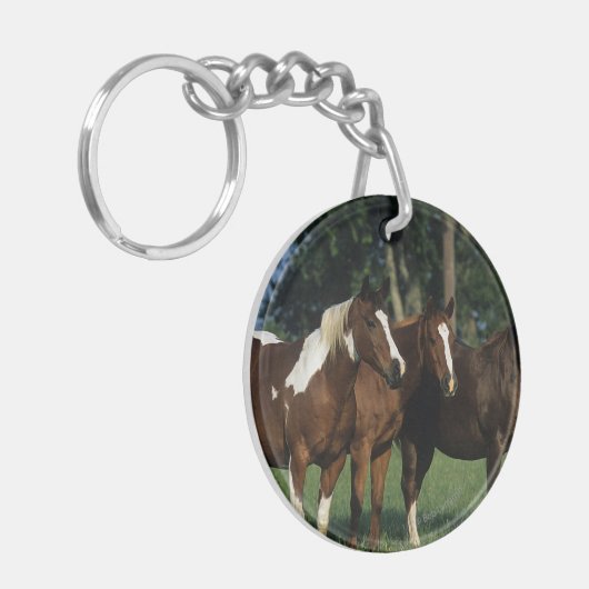 Groep van verfpaarden sleutelhanger (Voorkant Links)