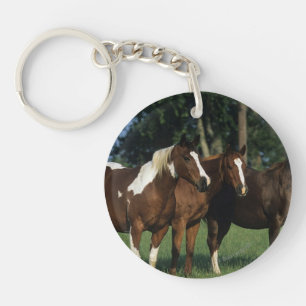 Groep van verfpaarden sleutelhanger