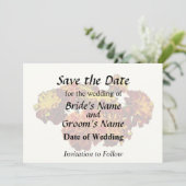 Groep van verschillende soorten Marigolds Save The Date (Staand voorkant)