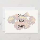 Groep van verschillende soorten Marigolds Save The Date (Achterkant)