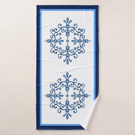 Groep van vier Blauwe vogels of liefdesvogels Bad Handdoek (Badhanddoek)