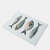 Groep van vier vissen deurmat (Schuin)