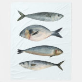 Groep van vier vissen fleece deken (Voorkant)