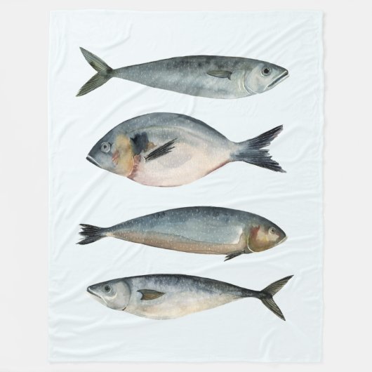 Groep van vier vissen fleece deken (Voorkant)