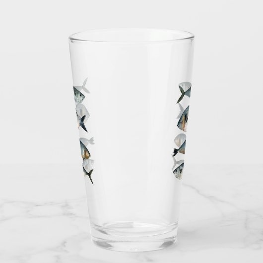 Groep van vier vissen glas (Links)