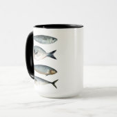 Groep van vier vissen mok (Voorkant links)