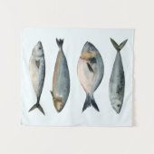 Groep van vier vissen wandkleed (Voorkant (horizontaal))
