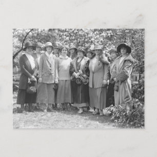  groep van vrouwen jaren 1920 Tuin Briefkaart