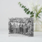  groep van vrouwen jaren 1920 Tuin Briefkaart (Staand voorkant)