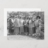  groep van vrouwen jaren 1920 Tuin Briefkaart (Voorkant / Achterkant)