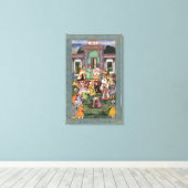 Groep van Whirling Dervishes, van de Grote Levende Canvas Afdruk (Insitu (Houten vloer))