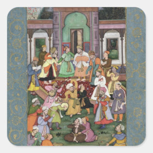 Groep van Whirling Dervishes, van de Grote Levende Vierkante Sticker