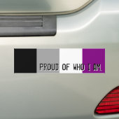 Groep van wie ik ben - Aseksuele vlag-bumpersticke Bumpersticker (Op auto)