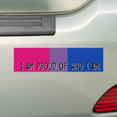 Groep van wie ik ben - Biseksuele vlag bumperstick Bumpersticker (Op auto)