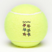 Groep van Zwarte Abstract Schildpadden Kleurrijke Tennisballen (Achterkant)