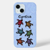 Groep van Zwarte Abstracte schildpadden Kleurrijke Case-Mate iPhone Case (Achterkant)