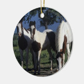 Groep verf paarden keramisch ornament (Links)