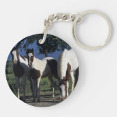 Groep verf paarden sleutelhanger (Achterkant)