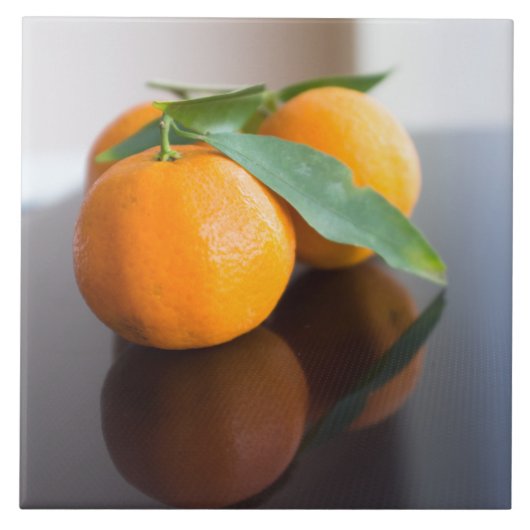Groep verse tangerines tegeltje (Voorkant)